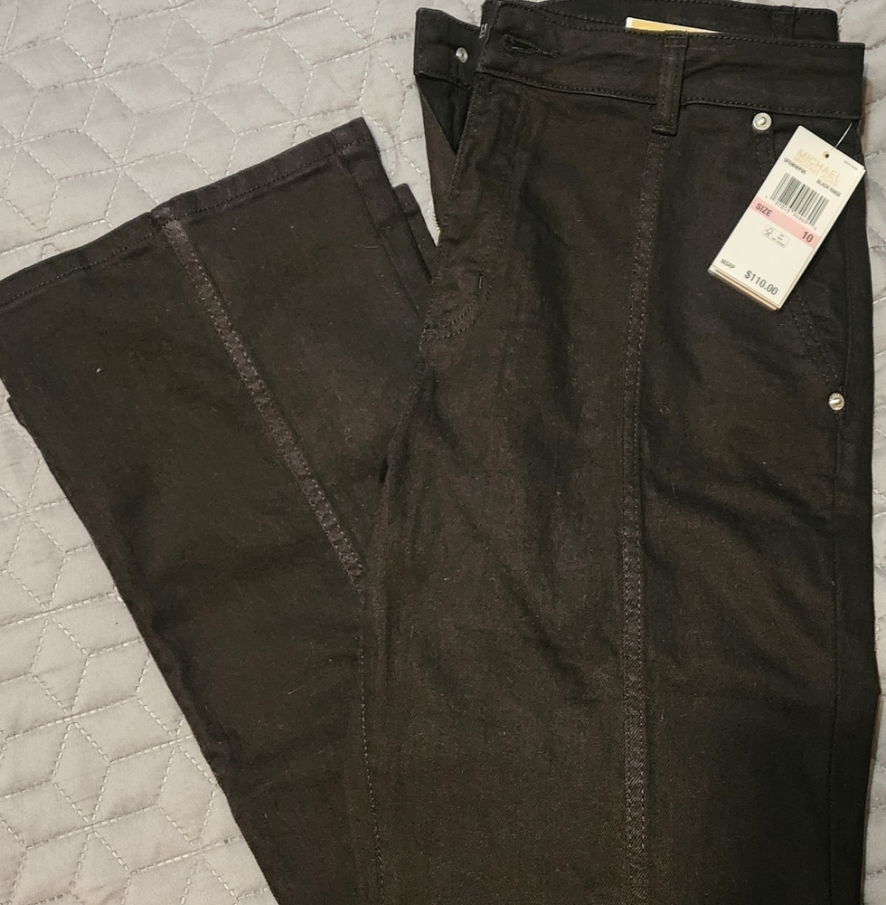 Michael Kors Selma Boot Cut Black Jean Size 10